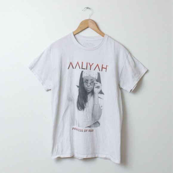 Aaliyah Tops - Aaliyah Shirt Women Medium White Princess Of R&B
